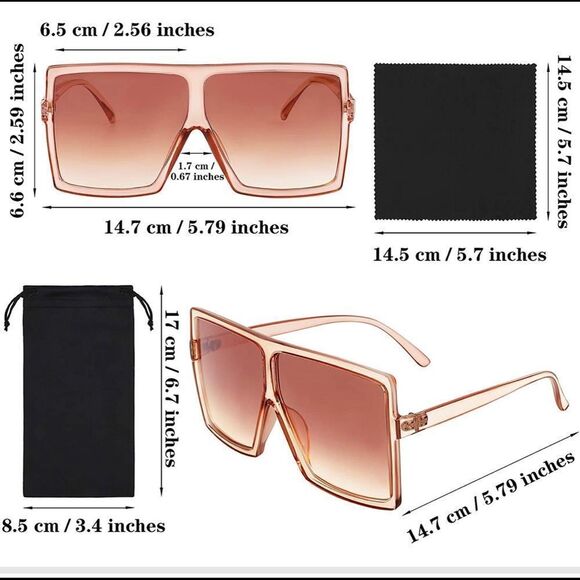 Black and Leopard Square Sunnies Sunglasses - Picture 4 of 5